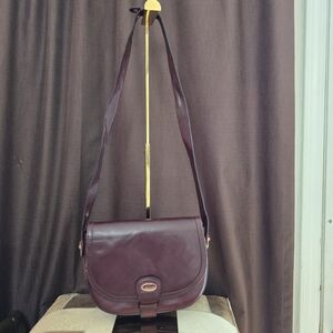 Gucci Vintage burgundy leather saddle Bag
